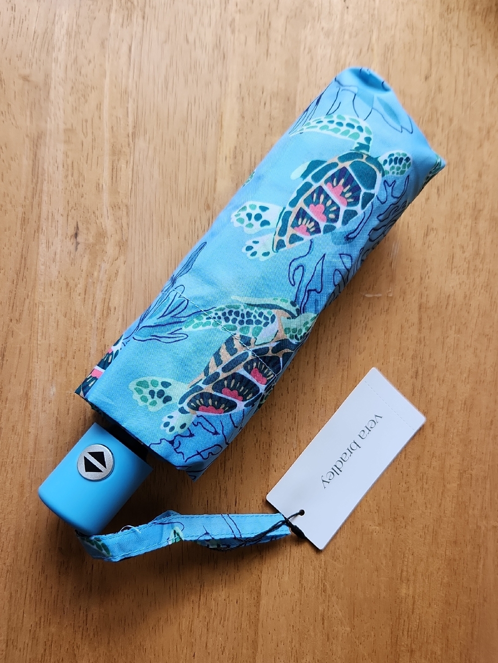 Vera Bradley Essential Mini Umbrella Sea Turtle Print Blue